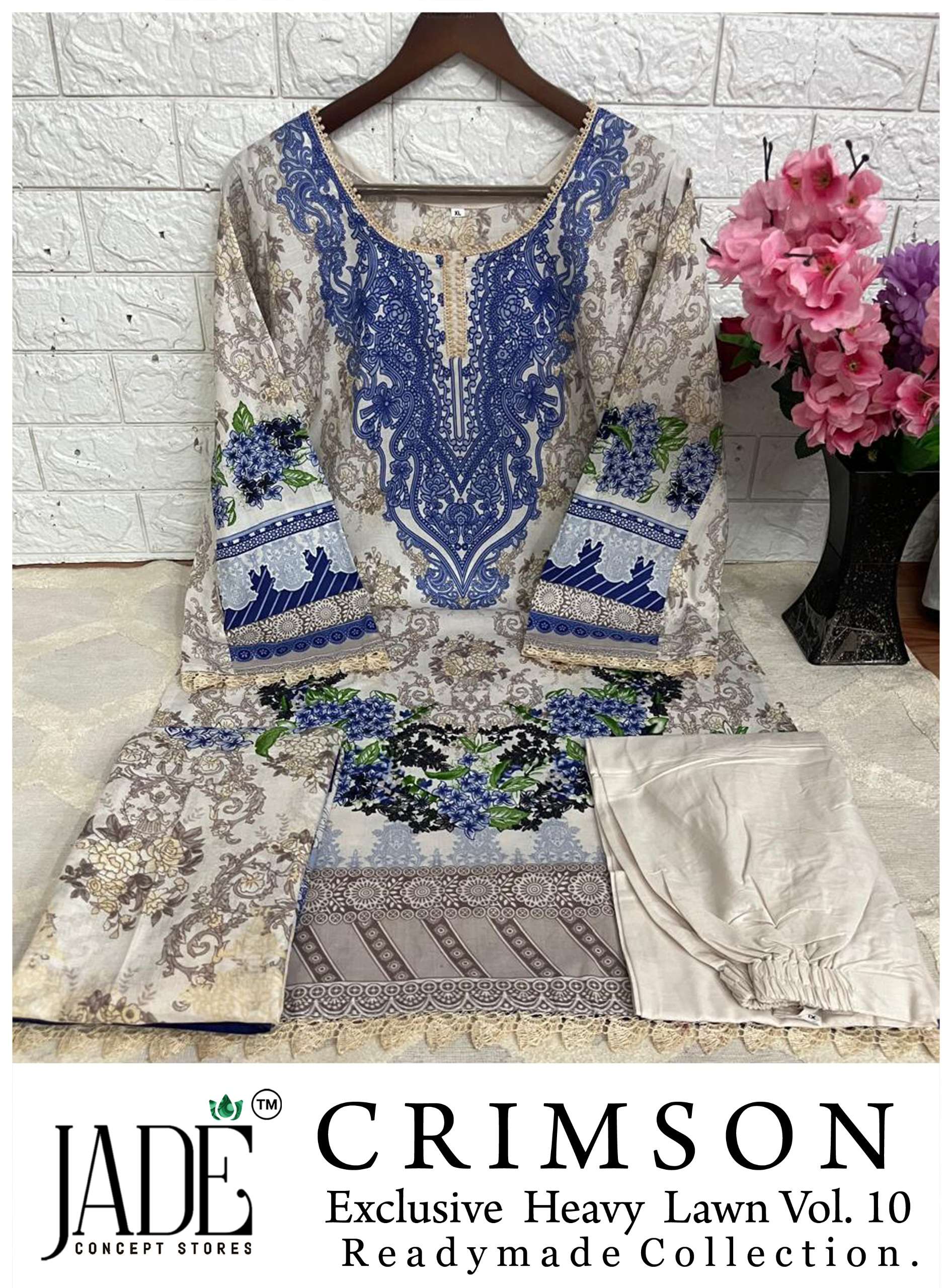 CRIMSON EXCLUSIVE LAWN COLLECTION VOL 10 by Jade